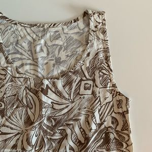 Vintage Tropical Print Tank Top